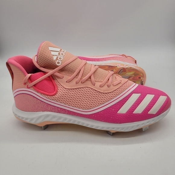 Adidas Icon 5 Bounce 'Breast Cancer Awareness Baseball Cleats Men 17 Shoes  NEW - Picture 9 of 14